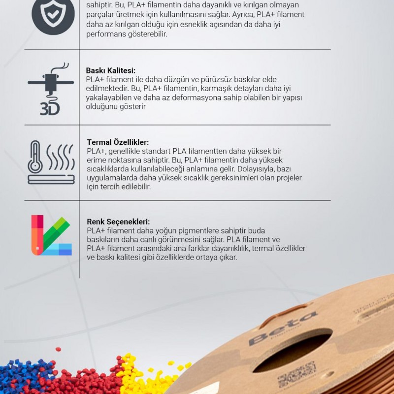 Beta PLA High-Speed Filament Brown