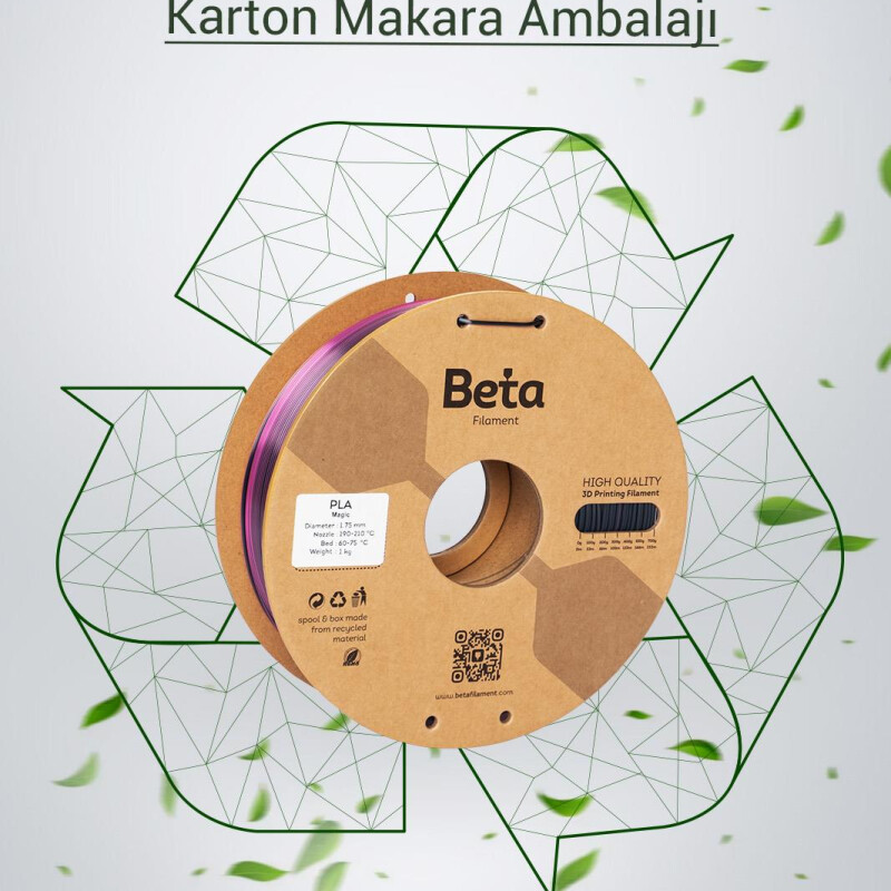 Beta PLA-Magic Silk Black-Rose Red