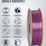 Beta PLA-Magic Silk Black-Rose Red