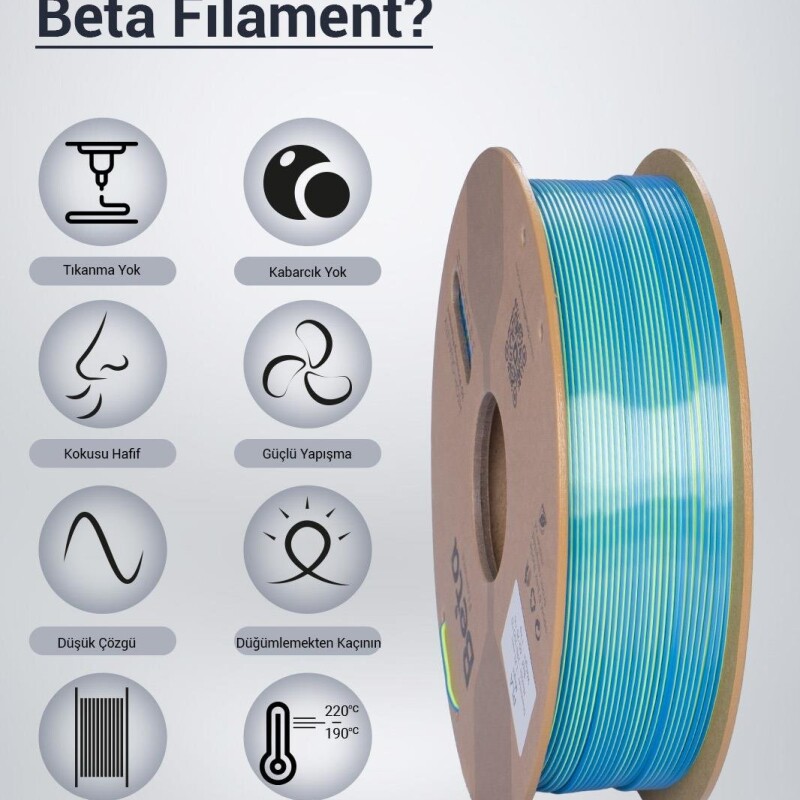 Beta PLA-Magic Silk Blue-Yellow