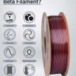 Beta PLA-Magic Silk Filament Black Red