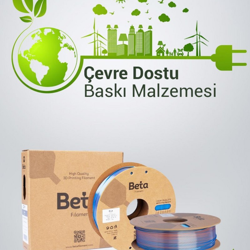 Beta PLA-Magic Silk Filament Blue Orange