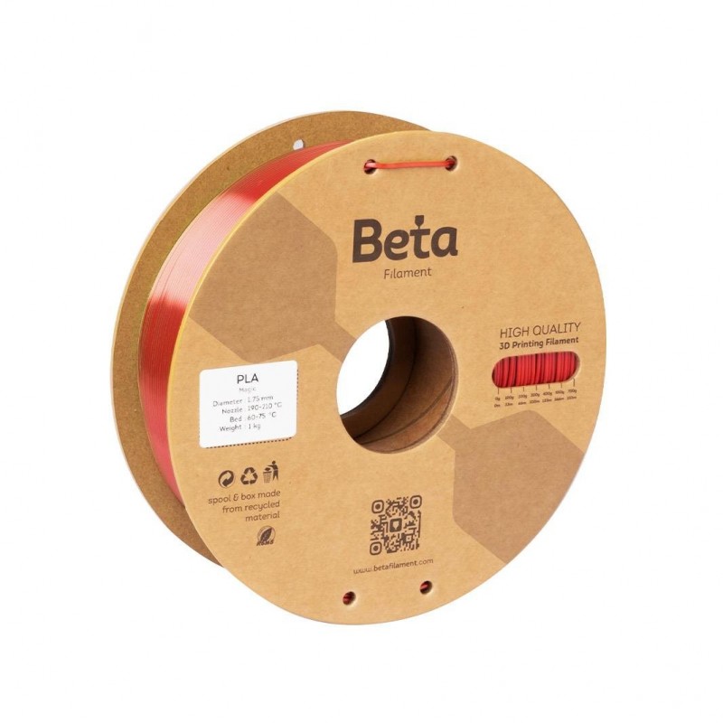 Beta PLA-Magic Silk Filament Red Green