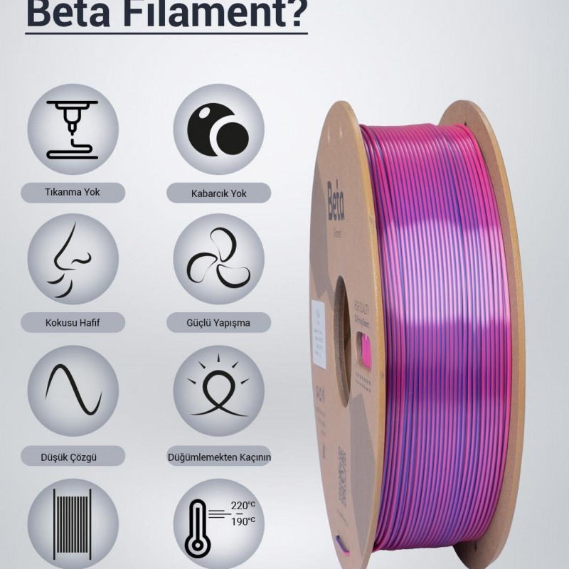 Beta PLA-Magic Silk Filament Rose Red Royal Blue