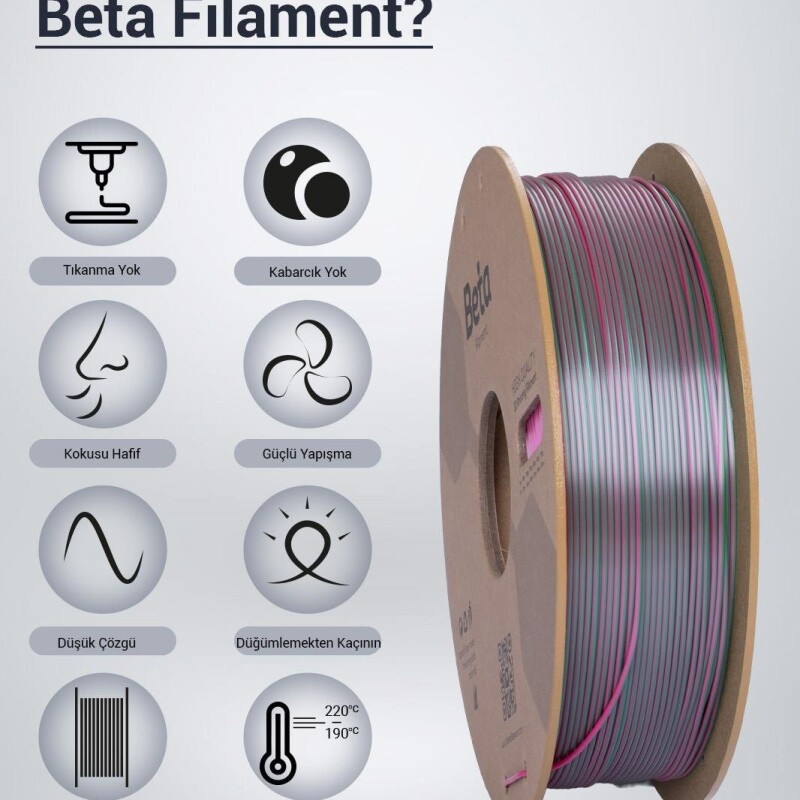 Beta PLA-Magic Silk Rose Red-Green