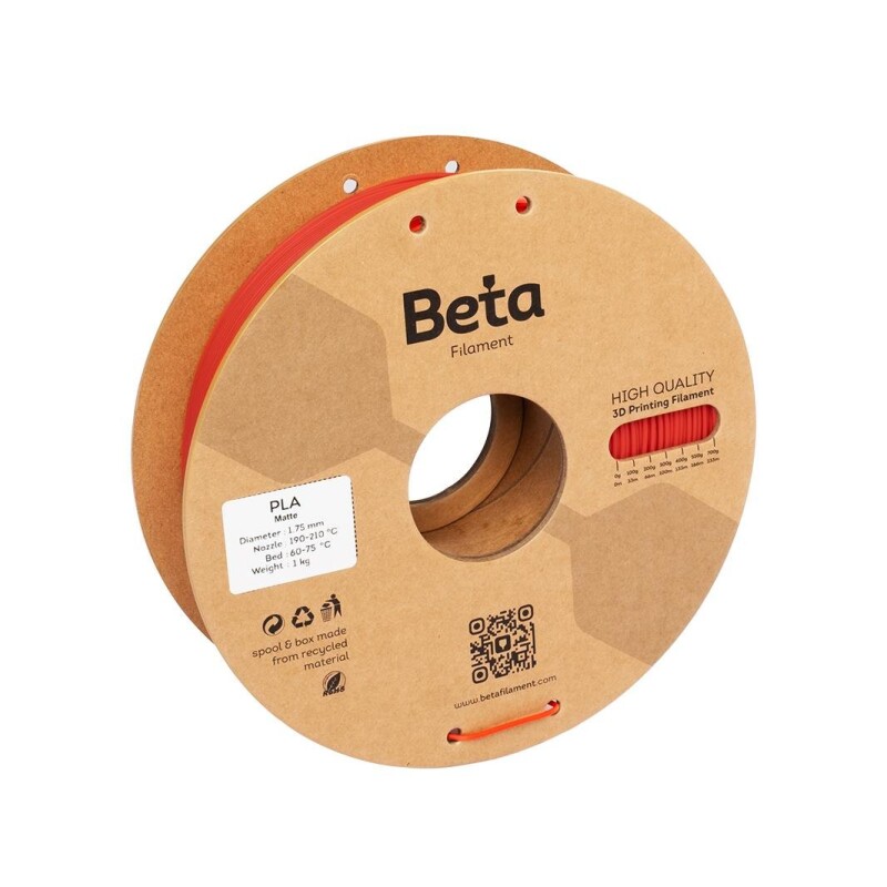 Beta PLA-Matte Filament Chinese Red
