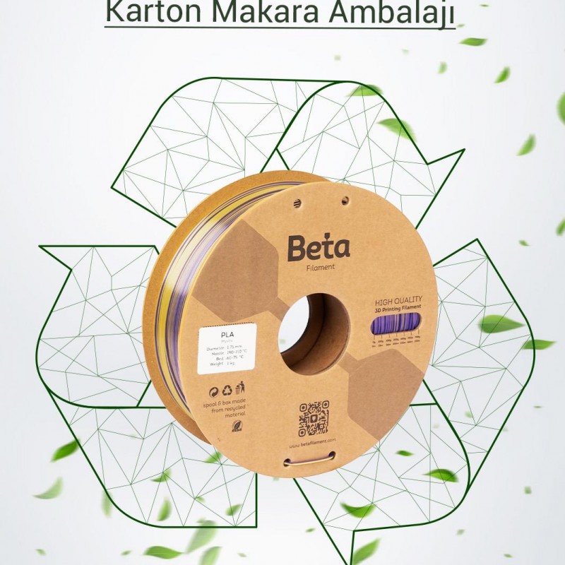 Beta PLA-Mystic Silk Filament Blue Purple Yellow