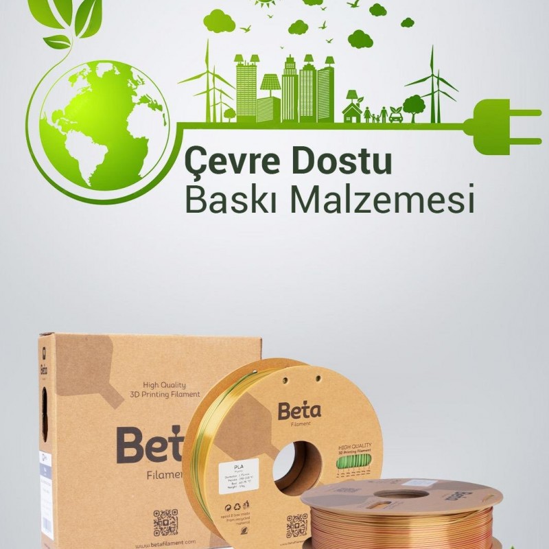 Beta PLA-Mystic Silk Filament Gold Green Fuchsia