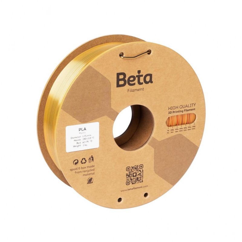 Beta PLA-Mystic Silk Filament Red Gold Black