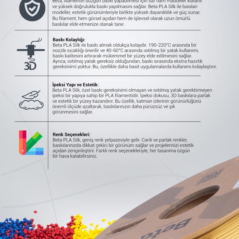 Beta PLA-Silk Filament Gold