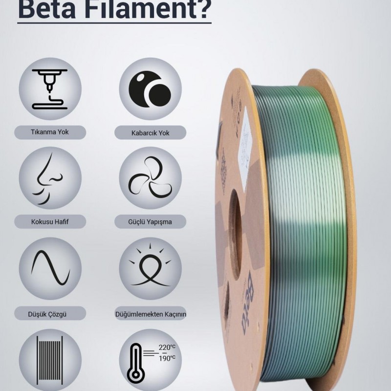 Beta PLA-Silk Filament Rainbow