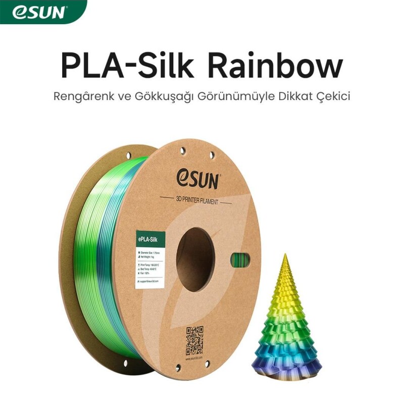 Esun eSilk-PLA Filament Rainbow Scorching Sun