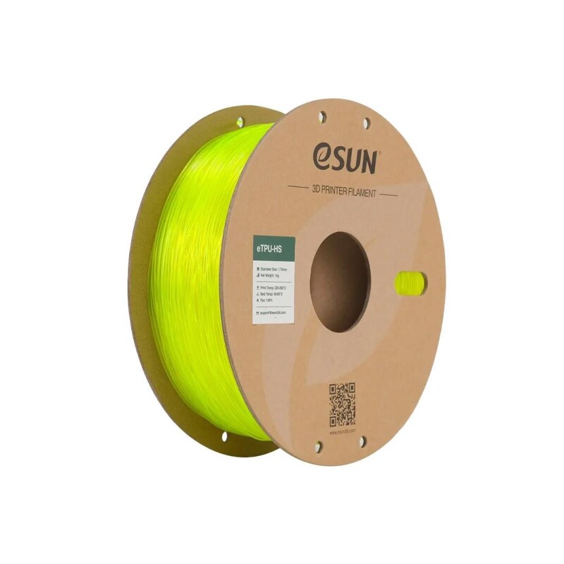 Esun TPU-HS Filament Fluorescent Yellow